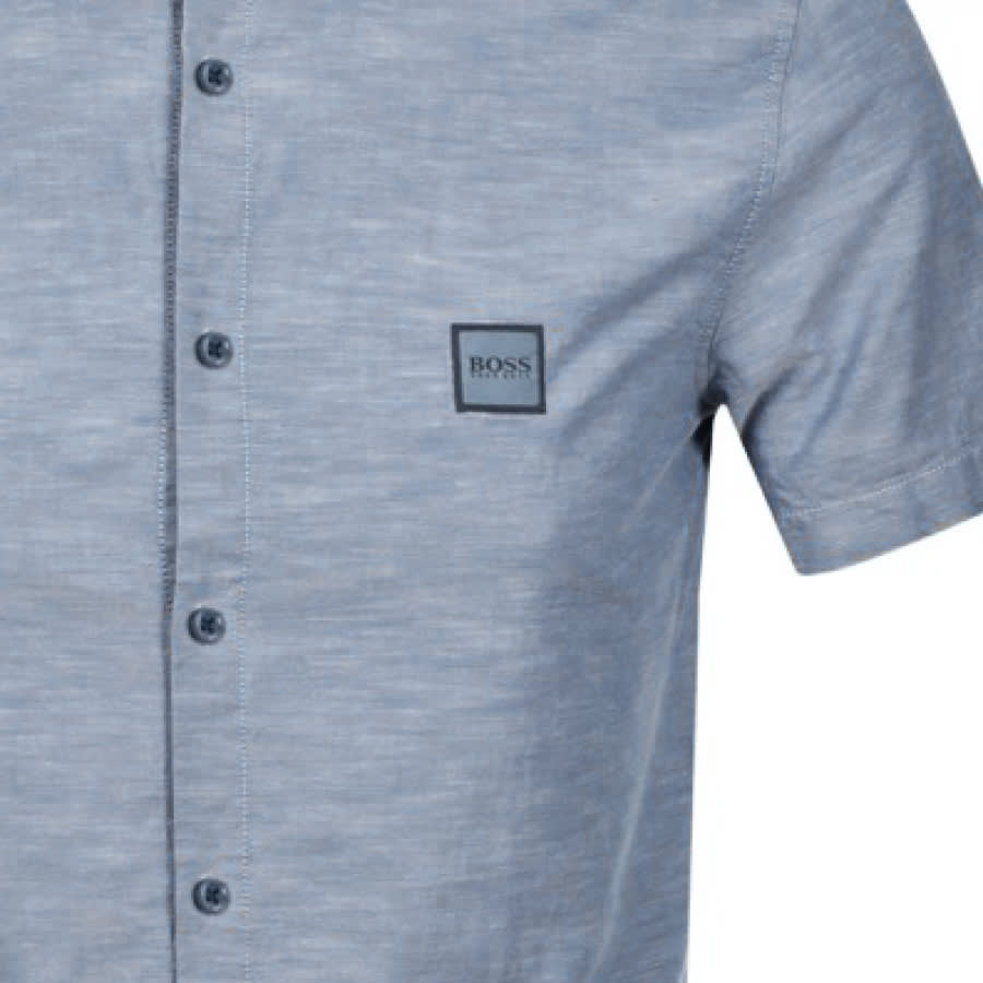 Alternative Image for ProductBOSS Magneton Slim Short Sleeved Shirt Navy3